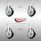 Service Caster 5 Inch 316SS Black Polyurethane Wheel Swivel 1/2 Inch Threaded Stem Caster Set SCC SCC-SS316TS20S514-PPUB-BLK-121315-4 - alternate 5